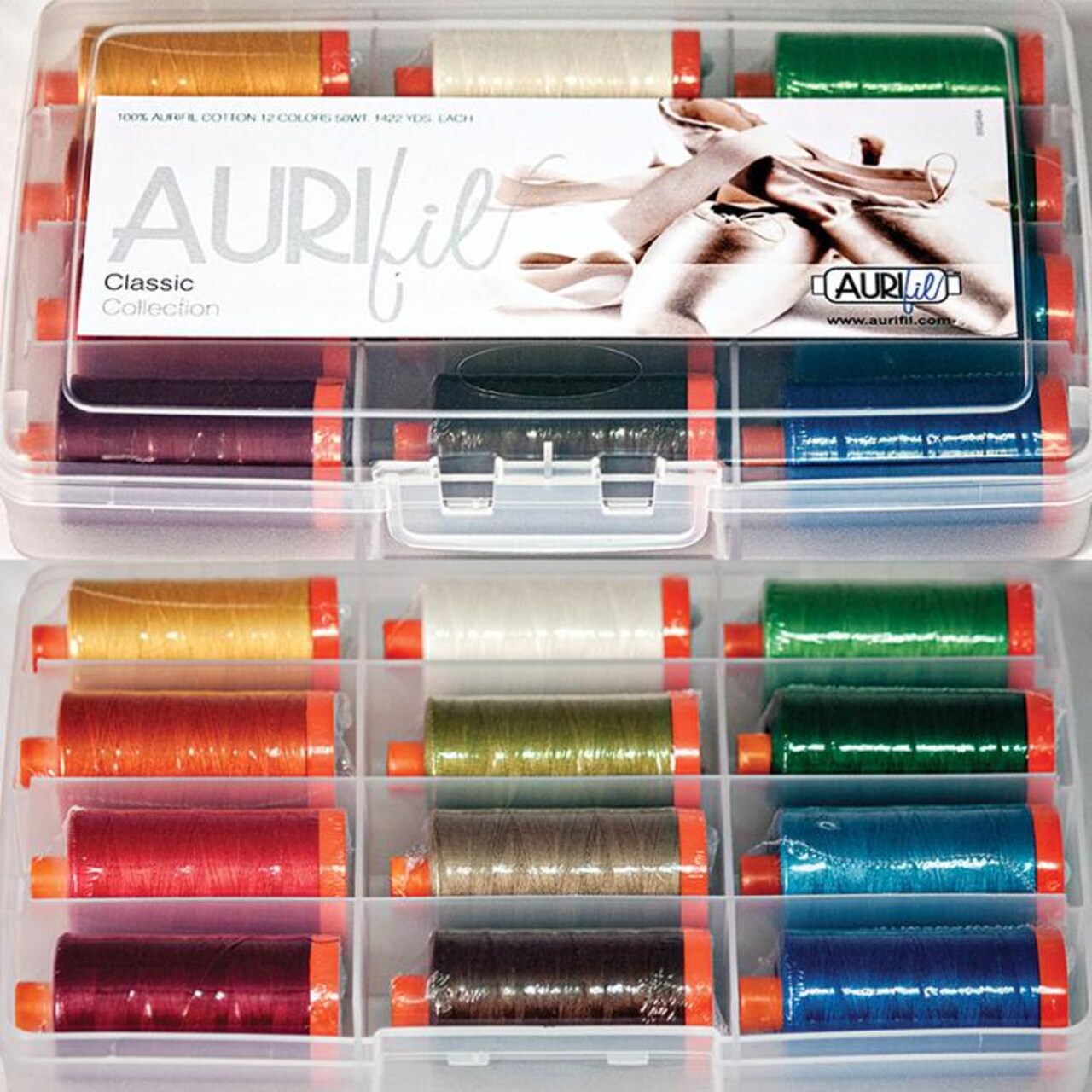 Aurifil The Classic Collection Thread Set by Aurifil | (12 50wt Cotton Large Spools.)